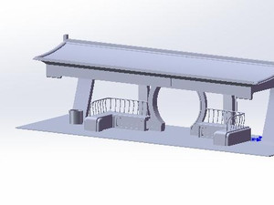 公交站三維模型設計